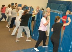 Womans self-defence class.